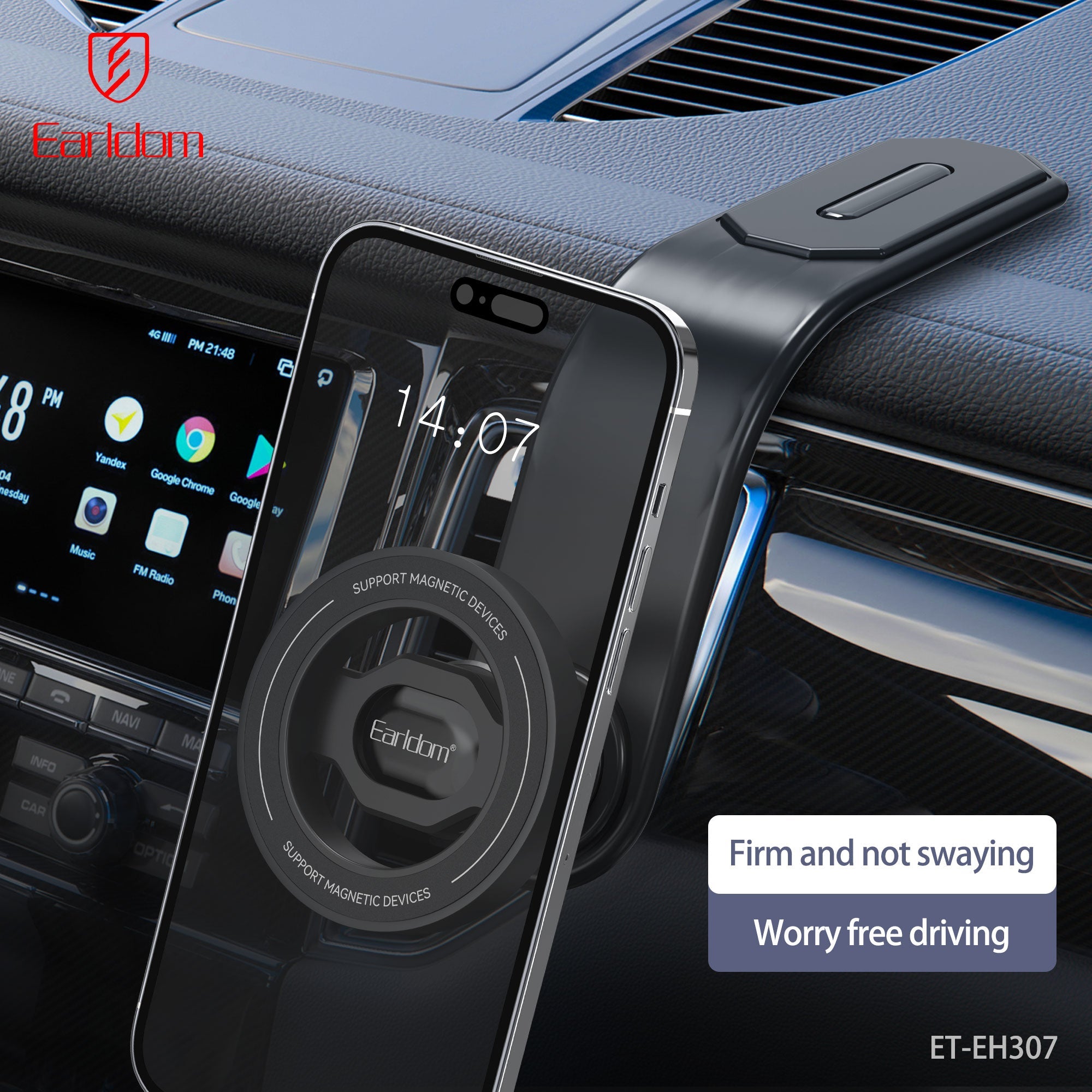 Dashboard behind the vehicle screen Magnet holder Dashboard behind the vehicle screen Magnet holder